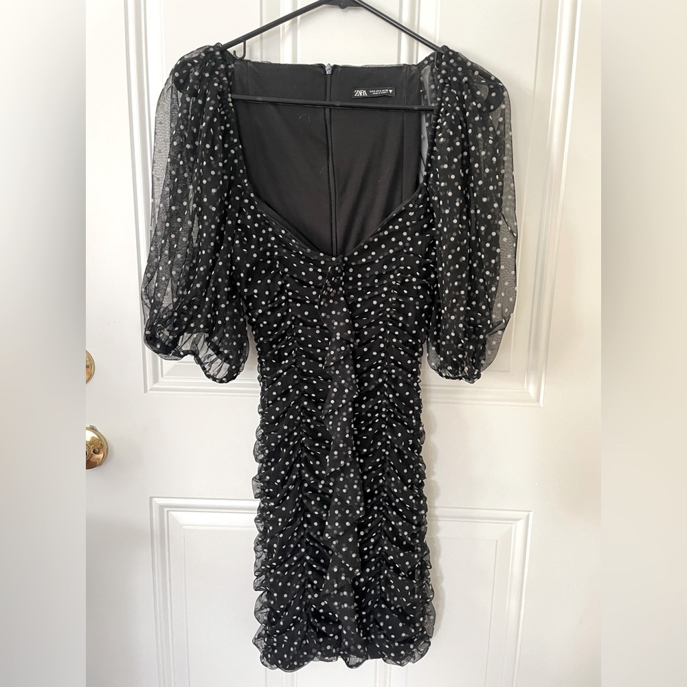 Polka dot mini dress